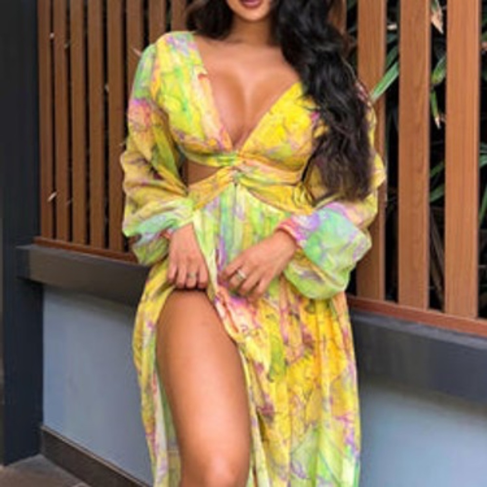 Willow Maxi Dress - Yellow/combo